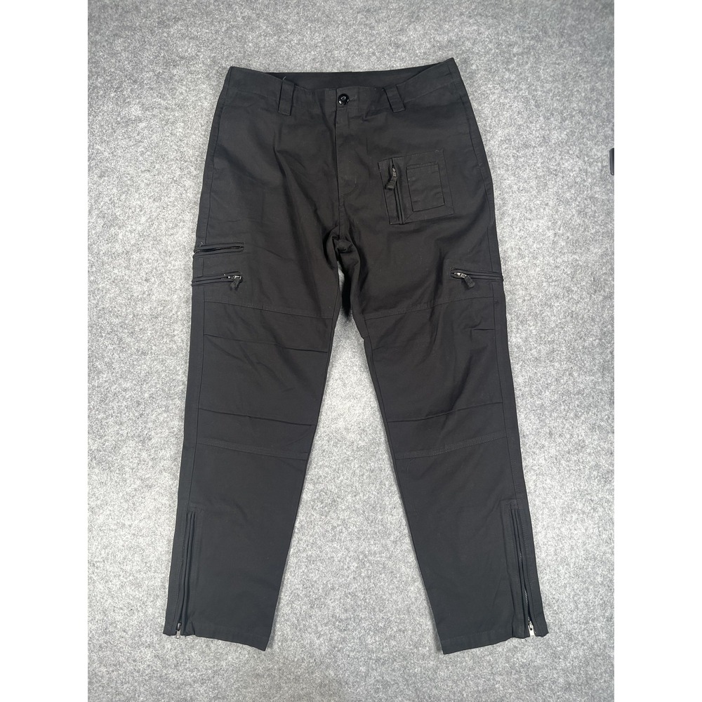 Free Knight Pants Mens 34 Black Tactical Cargo Zip Pockets Outdoor Airborne Army